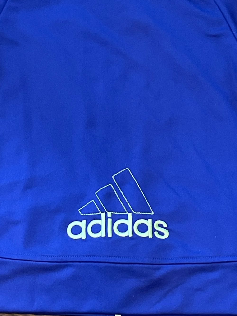 adidas Blue Zip-Up Athletic Jacket with Light Blue Trim - Picture 7 of 7